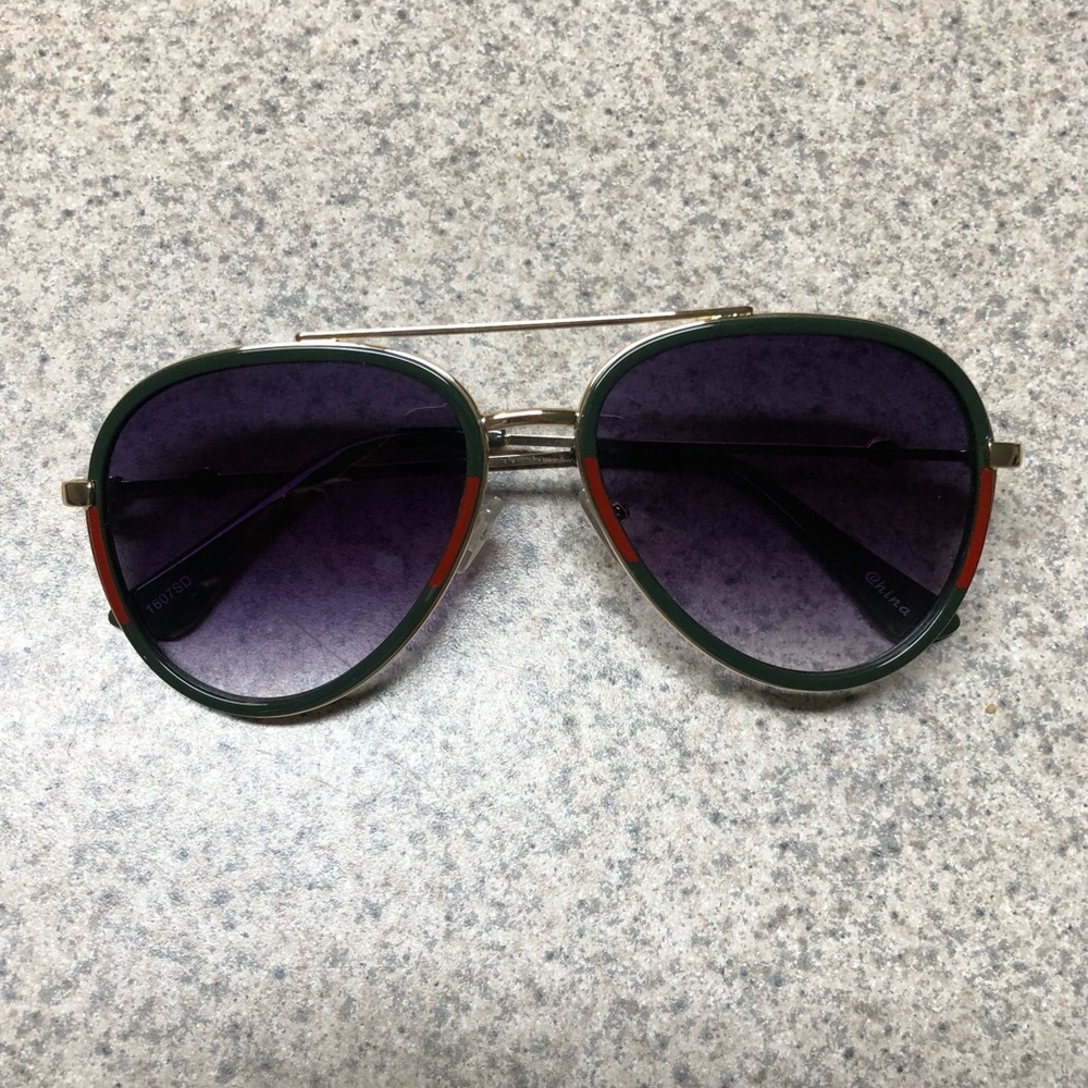 Gray Aviator Sunglasses